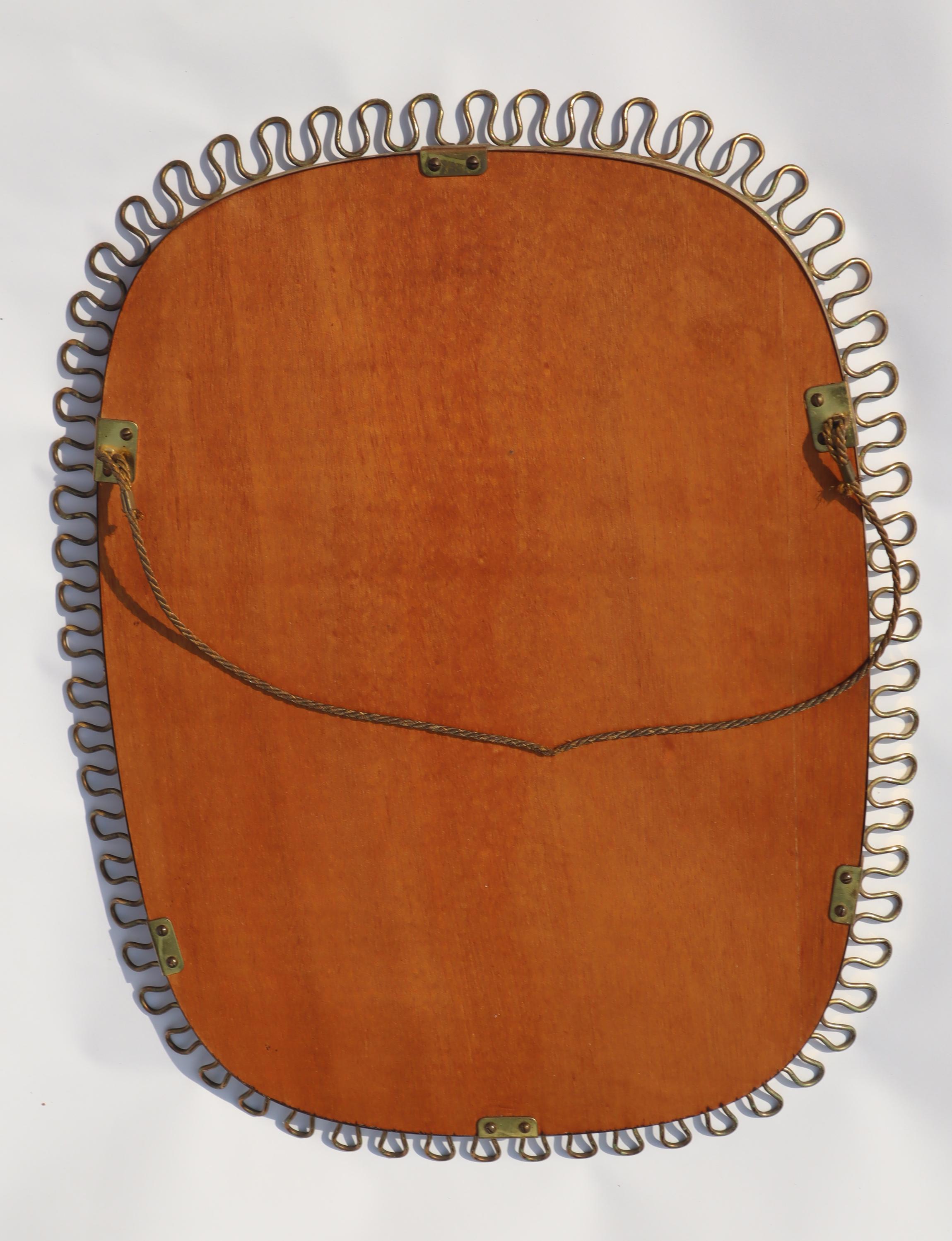 Josef Frank Mirror in Brass Produced by Svenskt Tenn in Sweden For Sale 8