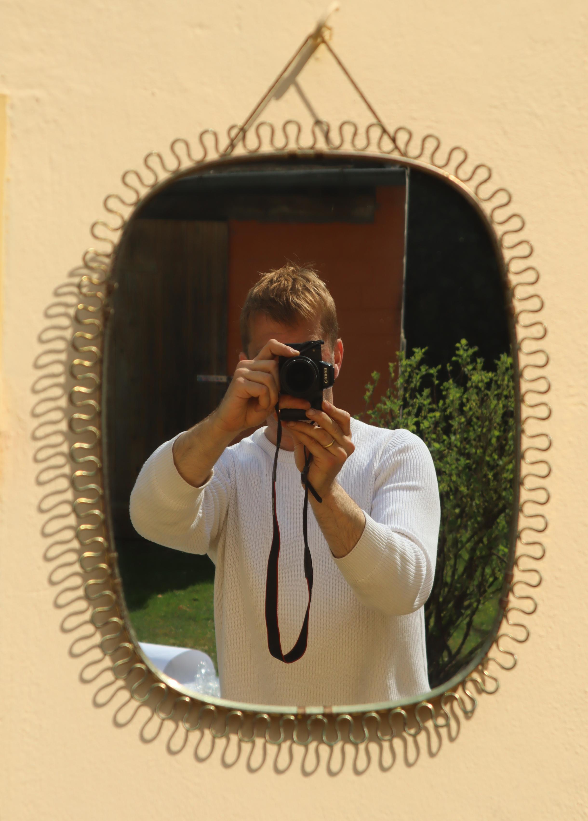 Josef Frank Mirror in Brass Produced by Svenskt Tenn in Sweden For Sale 10