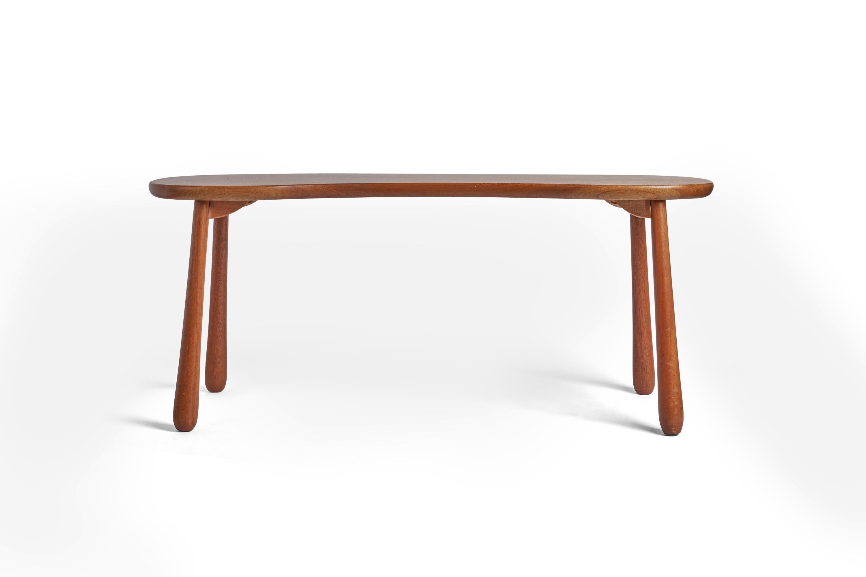 Swedish Josef Frank, Stool or Bench, Mahogany, Svenskt Tenn, Sweden, 1970s For Sale