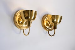 Josef Frank pair of wall lamps 2389 for Svenskt Tenn Sweden, 1950s.