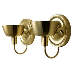 Josef Frank Pair of Wall Lamps in Brass Svenskt Tenn Model 2389, 1950s