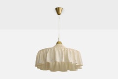 Frank Josef Frank, Lampada a sospensione, Ottone, Tessuto, Svezia, anni '1950