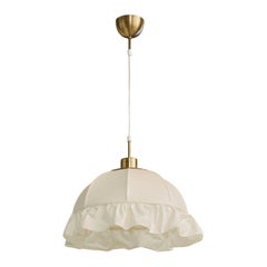 Josef Frank, Pendelleuchte, Stoff, Messing, Schweden, 1970er Jahre