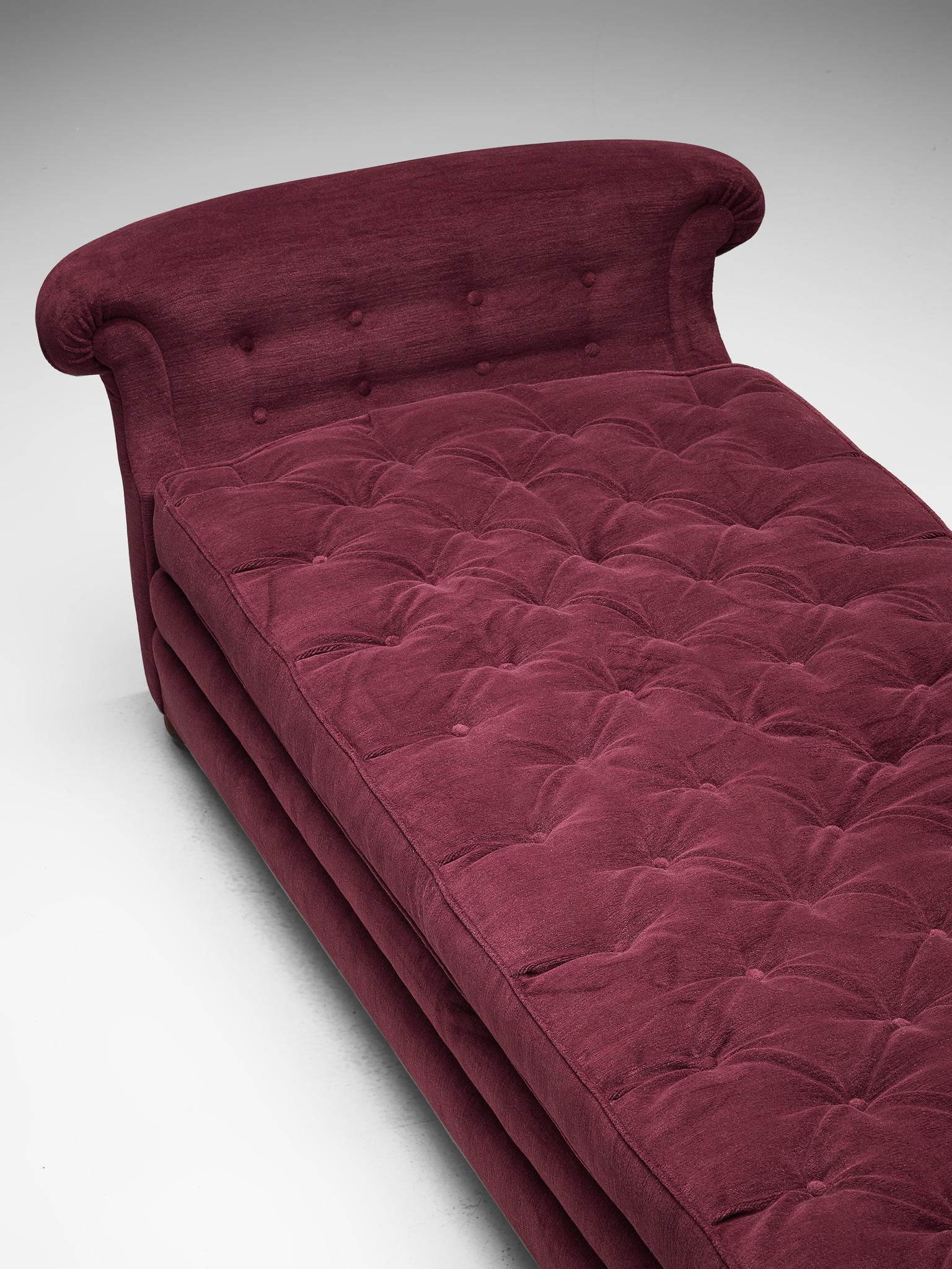 Josef Frank Reupholstered Daybed in Burgundy Fabric 1