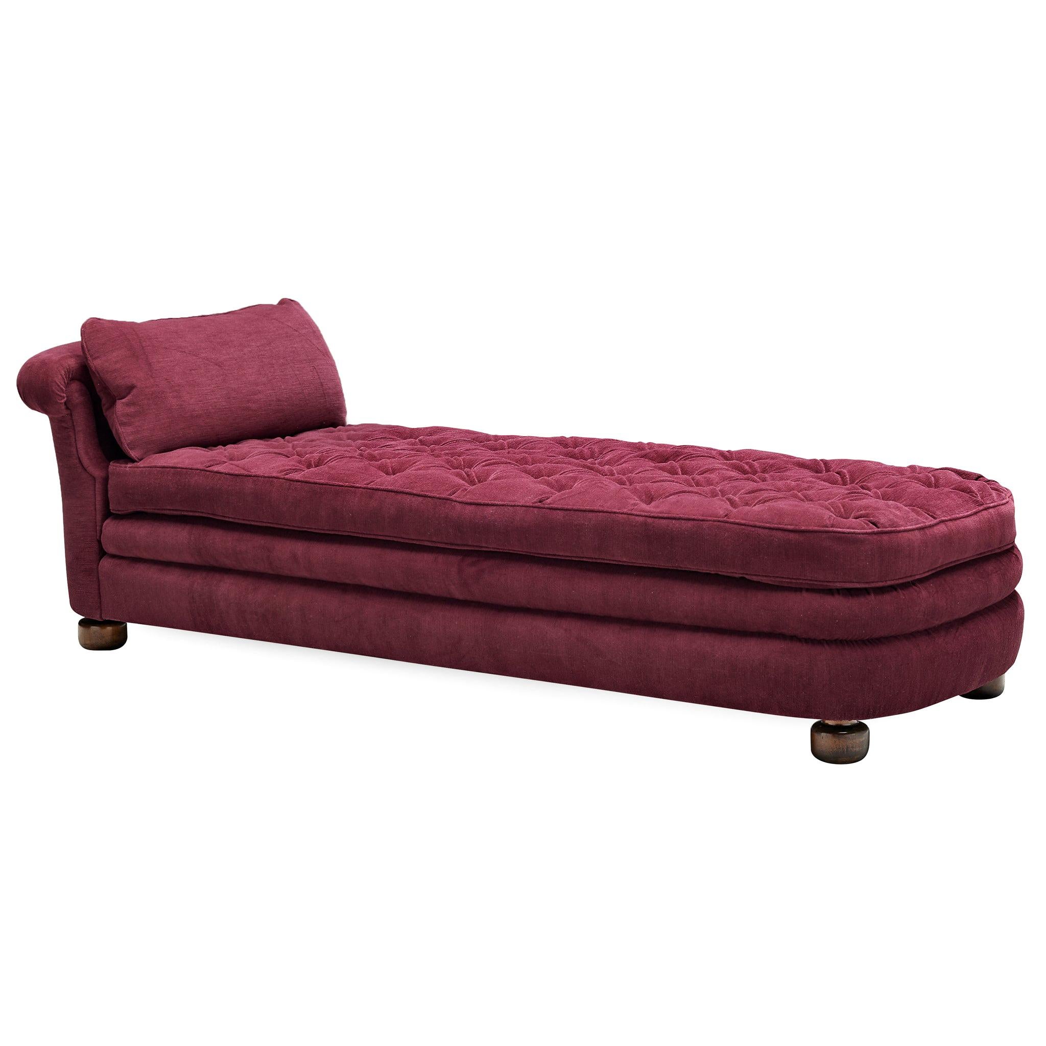 Josef Frank Reupholstered Daybed in Burgundy Fabric