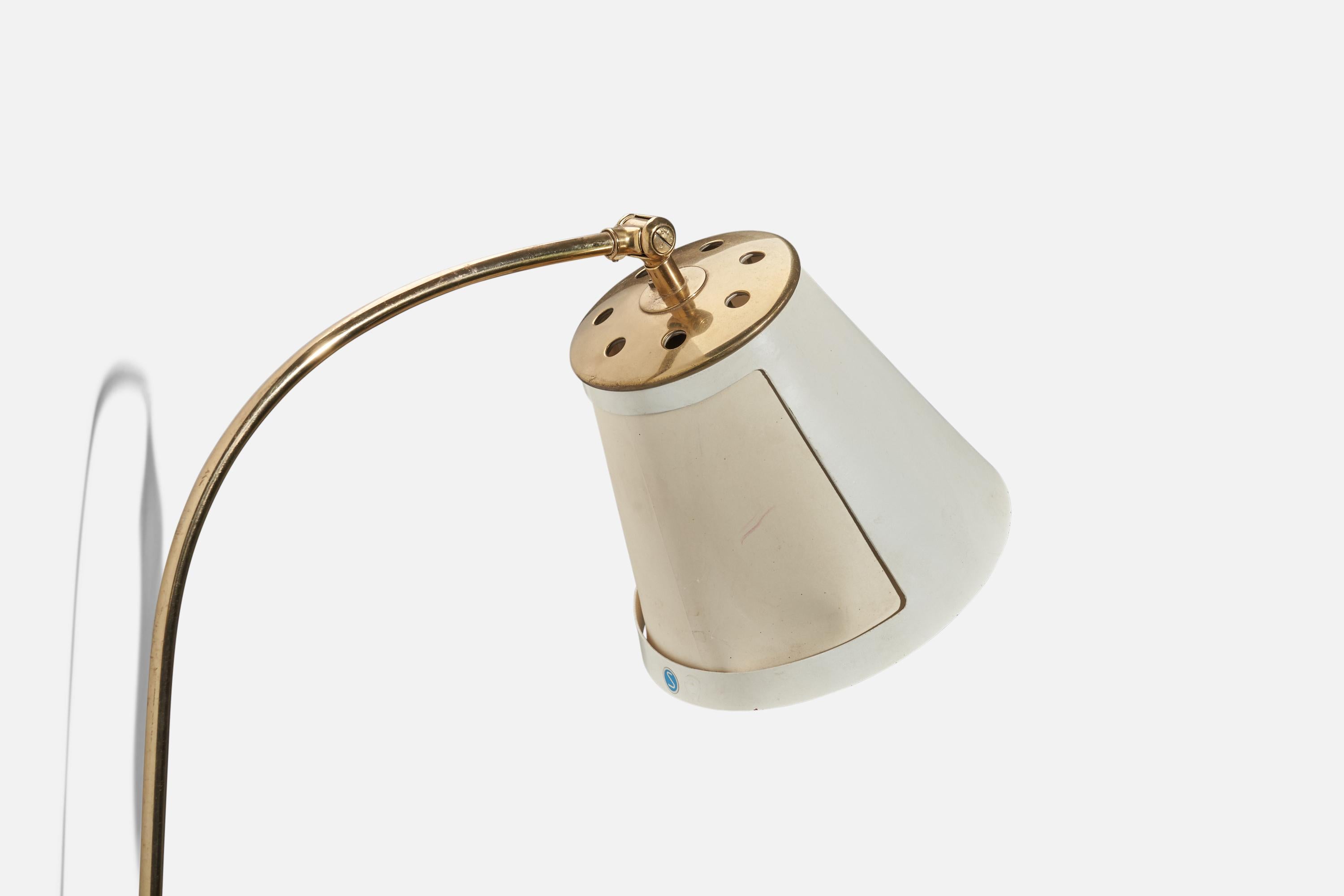 Swedish Josef Frank, Sconce, Brass, Metal, White Paper, Svenskt Tenn, Sweden, 1940s For Sale