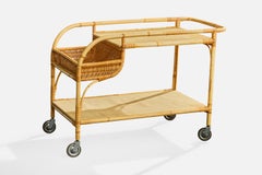 Josef Frank, Carro de servir, bambú, ratán, metal, Suecia, años 50