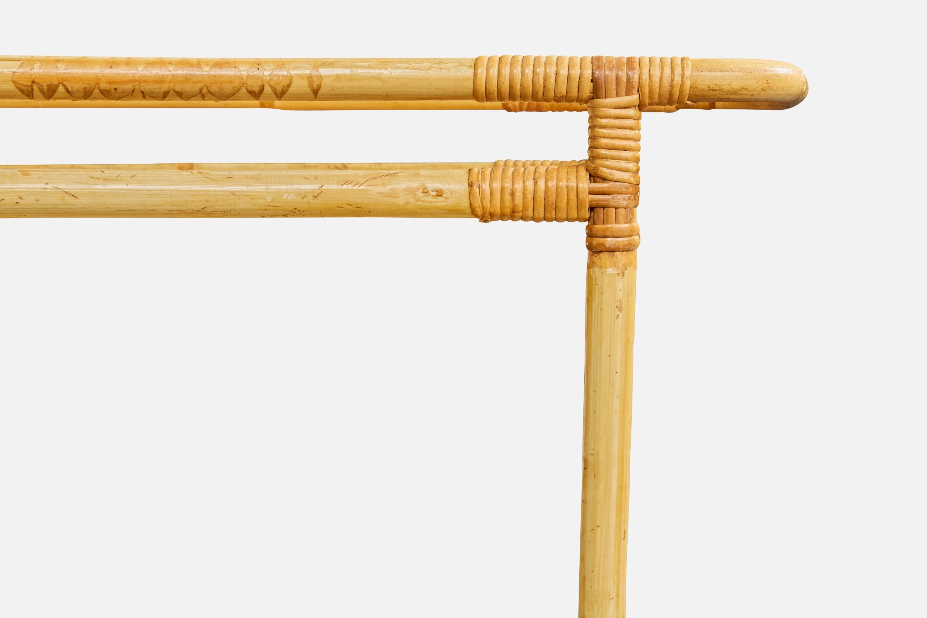 Milieu du XXe siècle Josef Frank, Serving Cart, Bamboo, Rattan, Metal, Sweden, 1950s en vente