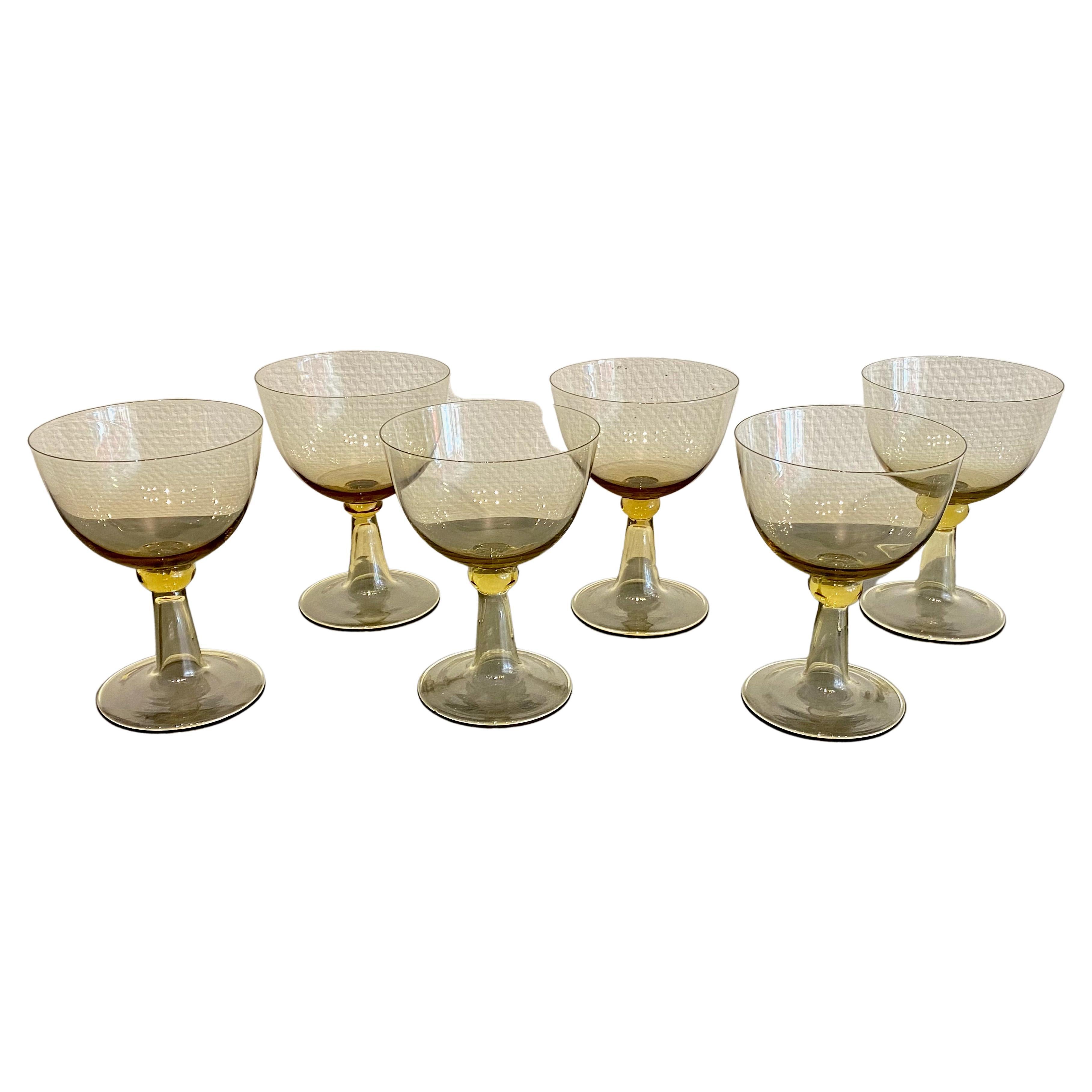 Josef Frank - Set of 6 coupe glasses, Murano, for Svenskt Tenn For Sale