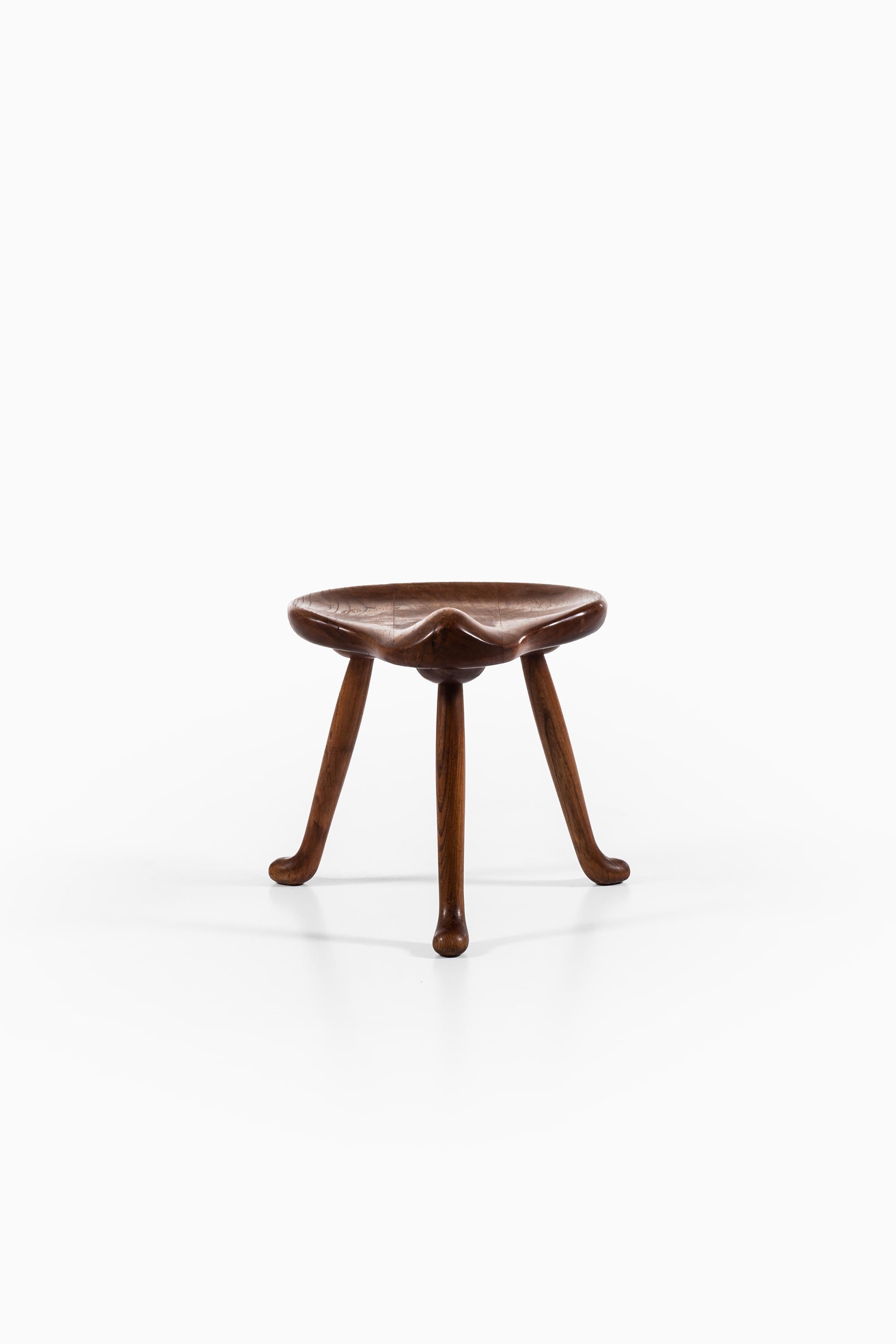 Very rare stool designed by Josef Frank. Produced by Svenskt Tenn in Sweden.