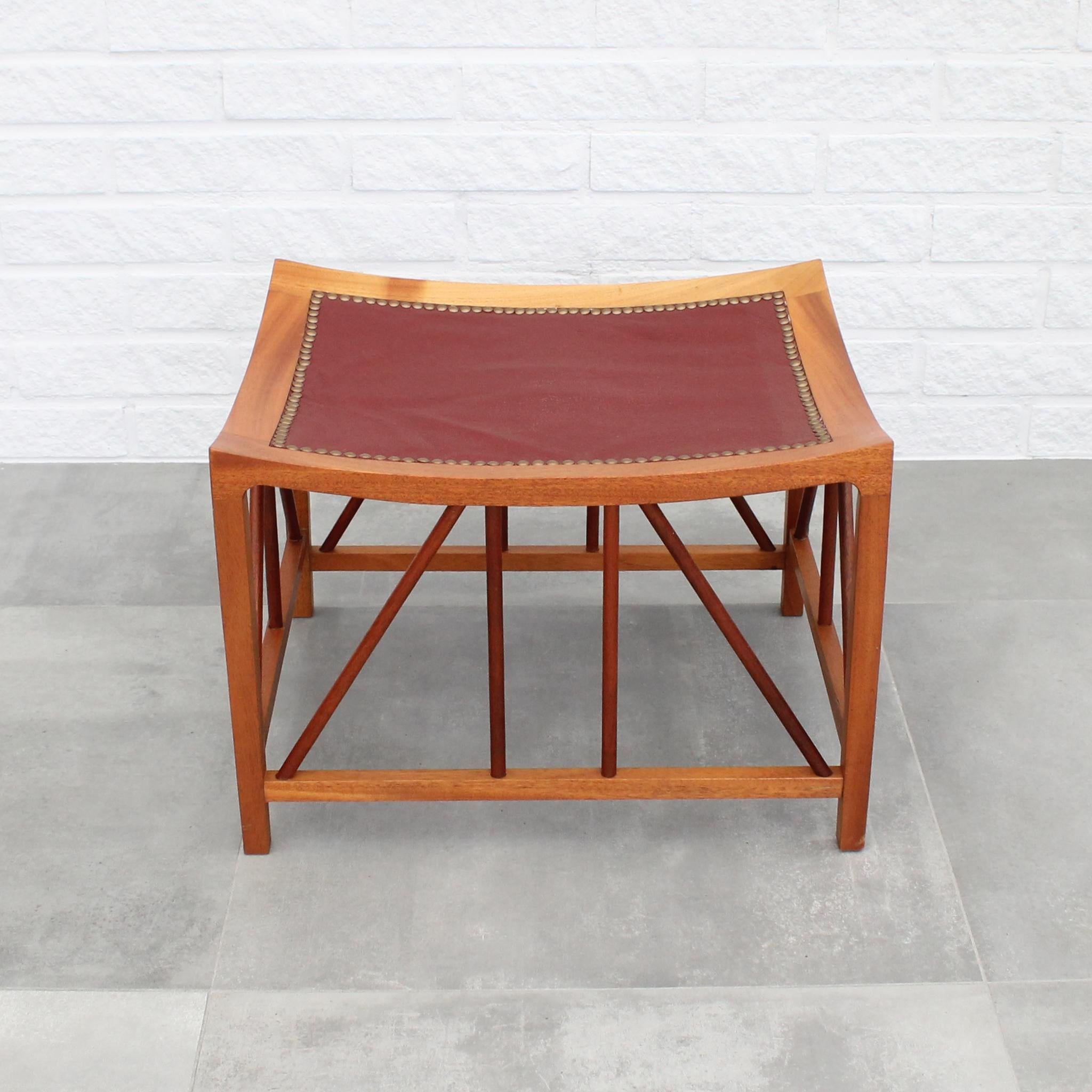 Scandinavian Modern Josef Frank stool model 1063 by Firma Svenskt Tenn, Sweden For Sale