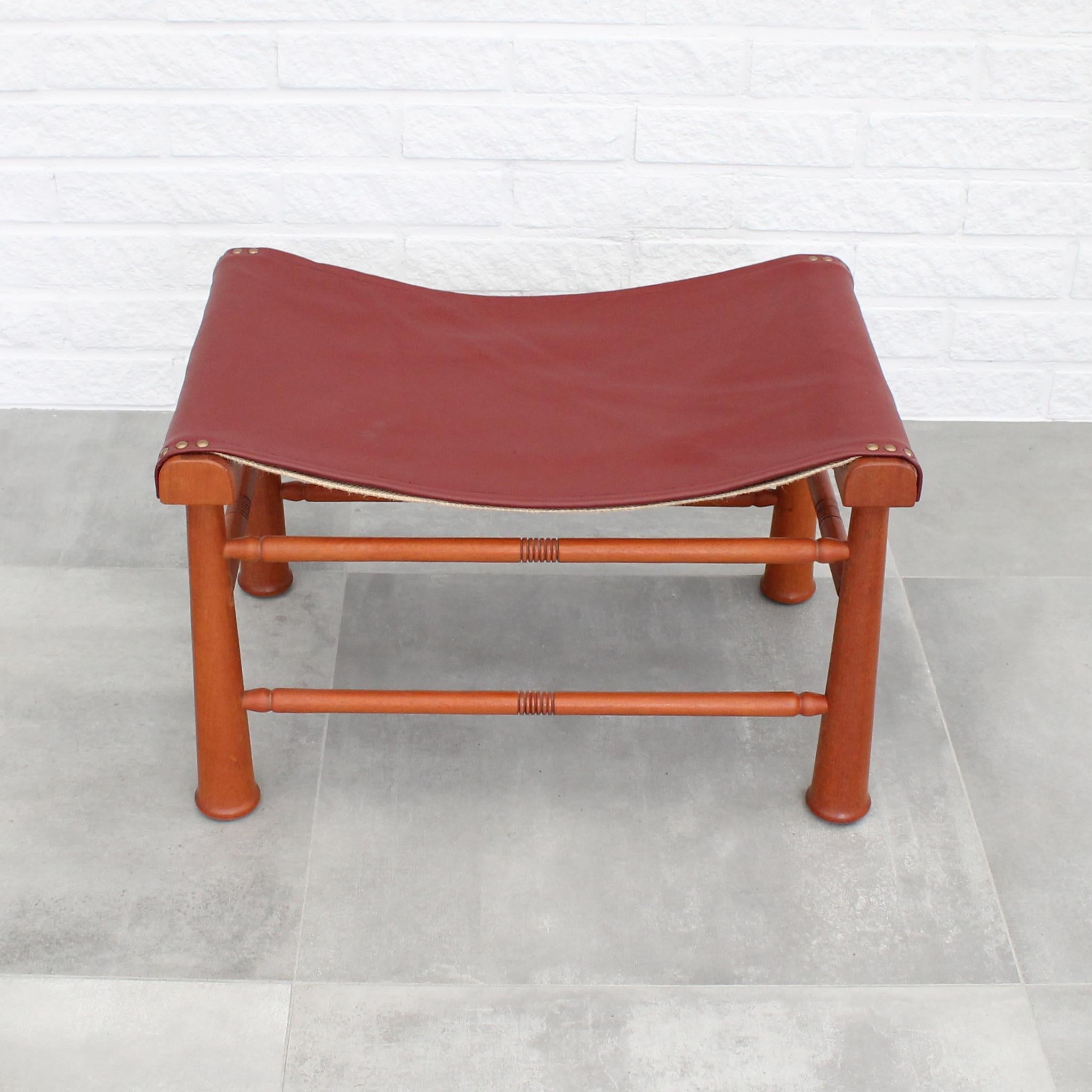 Scandinavian Modern Josef Frank stool model 972 by Firma Svenskt Tenn, Sweden For Sale