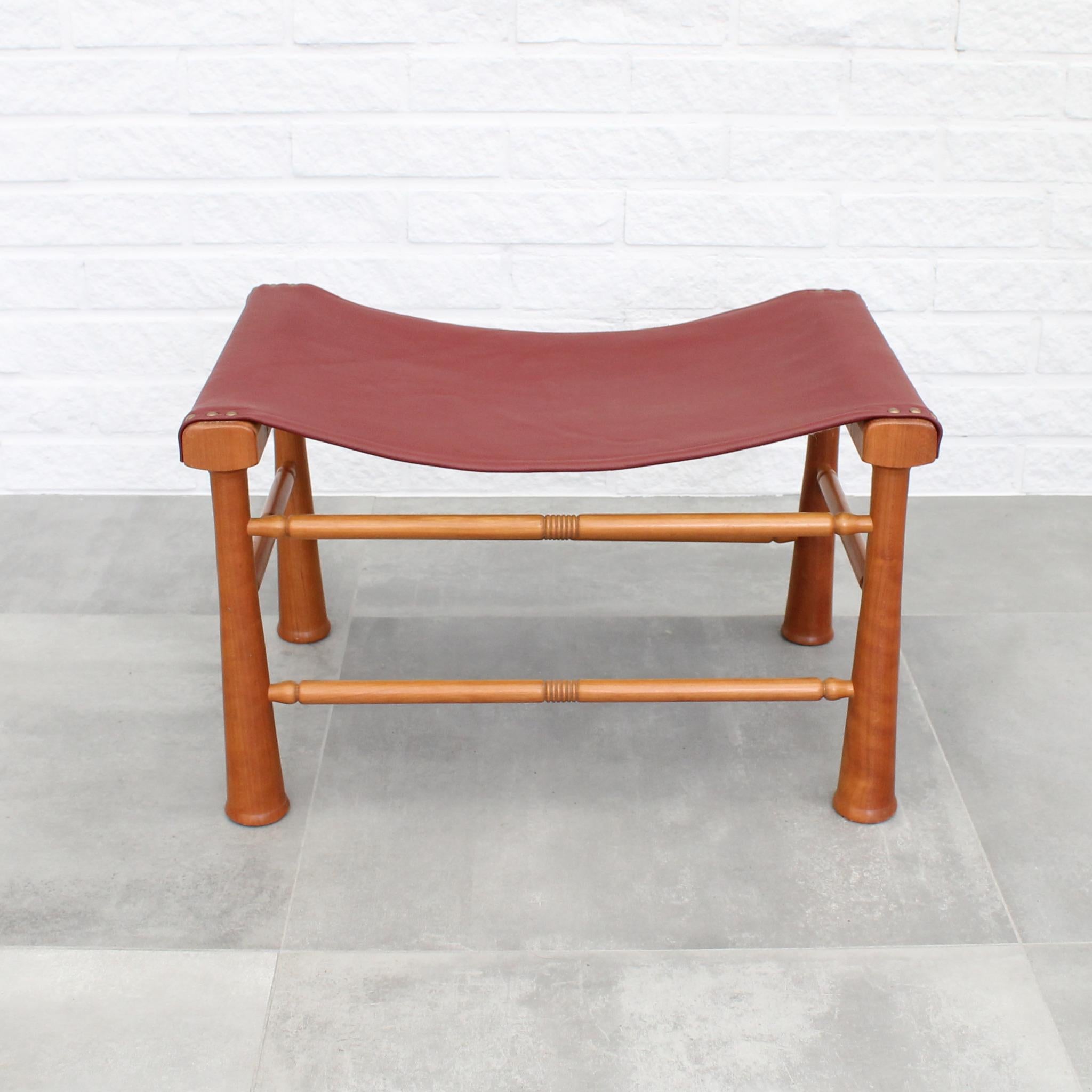 Scandinavian Modern Josef Frank stool model 972 by Firma Svenskt Tenn, Sweden For Sale