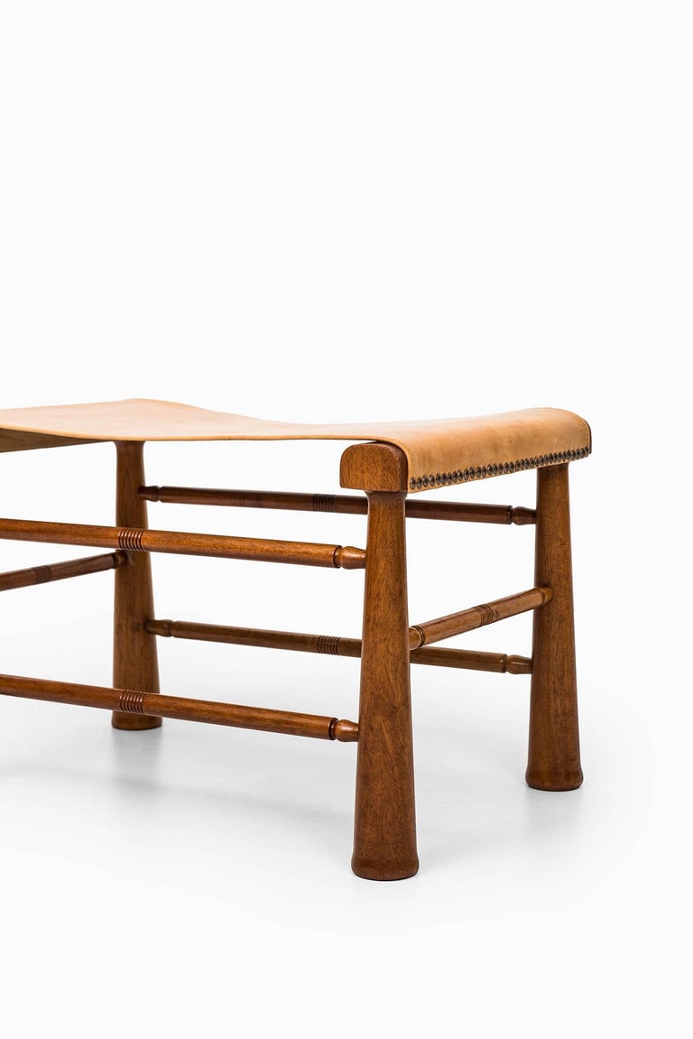 Rare stool model 972 designed by Josef Frank. Produced by Svenskt Tenn in Sweden.