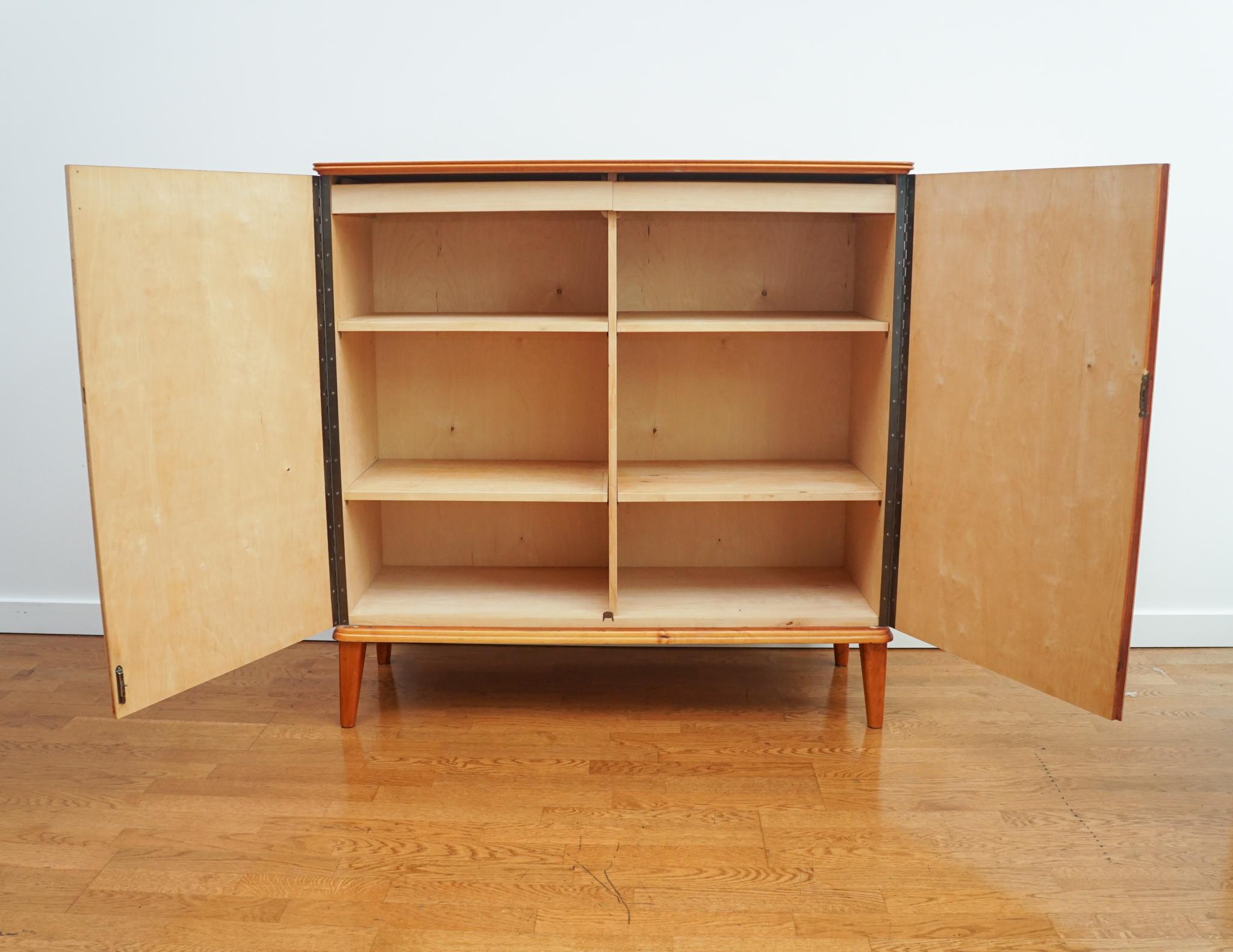 Varnished Josef Frank Style Swedish Botanical Cabinet