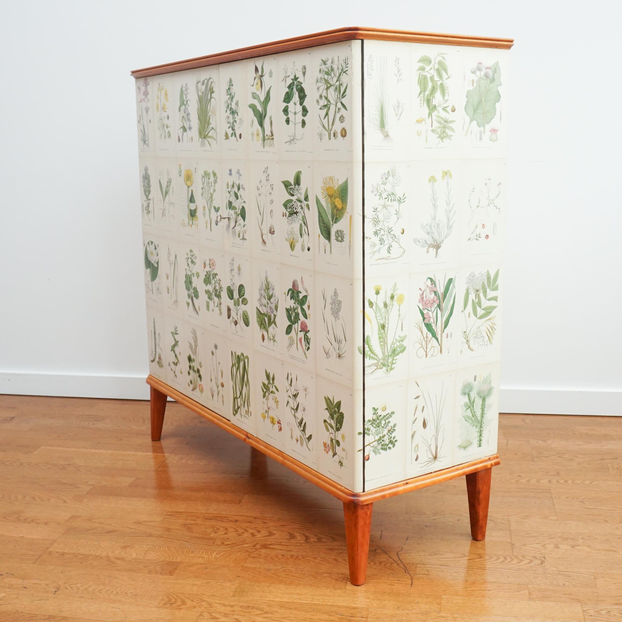Josef Frank Style Swedish Botanical Cabinet 1