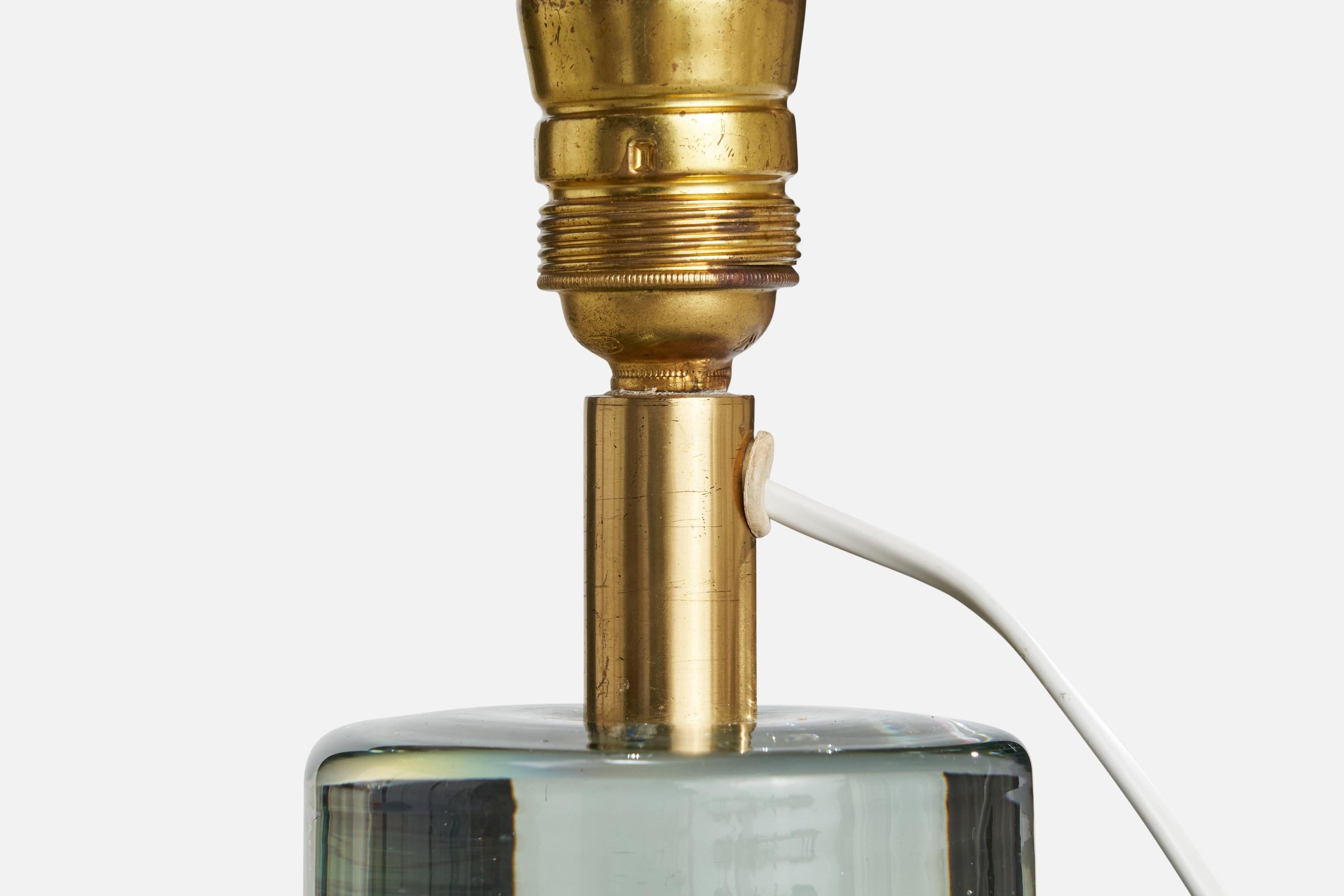 Josef Frank, Table Lamp, Brass, Glass, Sweden, 1950s In Good Condition In High Point, NC