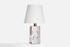 Josef Frank, Table Lamp, Glass, Brass, Sweden, 1950s
