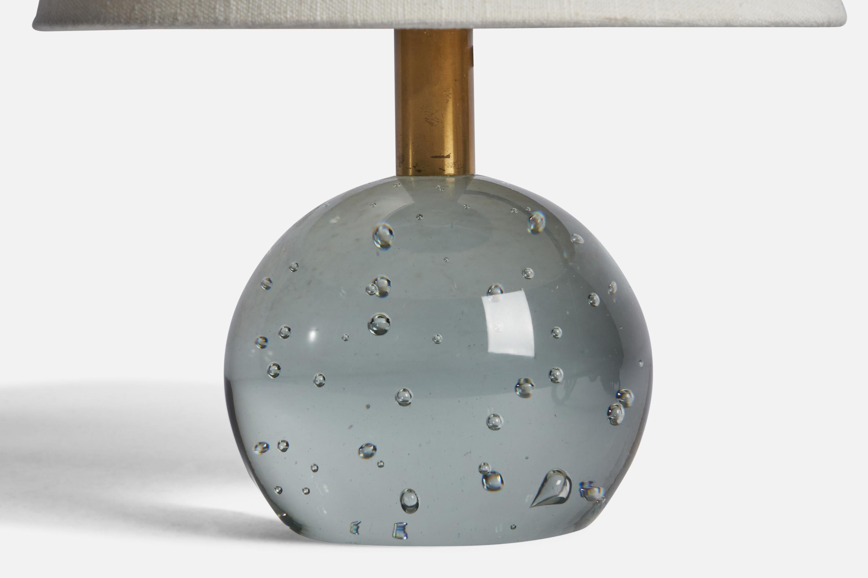 Swedish Josef Frank, Table Lamp, Glass, Brass, Sweden, 1950s