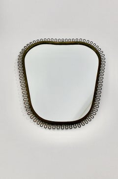 Josef Frank Vintage Brass Loop Wall Mirror for Svenskt Tenn 1940s Sweden
