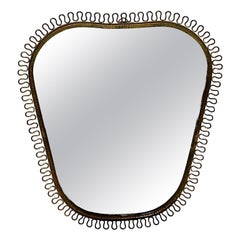 Josef Frank Vintage Brass Loop Wall Mirror for Svenskt Tenn 1940s Sweden