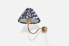 Josef Frank, Wall Light, Brass, Paper, Sweden, 1950s