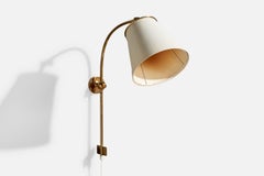 Josef Frank, Wall Light, Brass, Paper, Sweden, 1950s