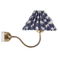 Josef Frank, Wall Light, Brass, Paper, Sweden, 1950s