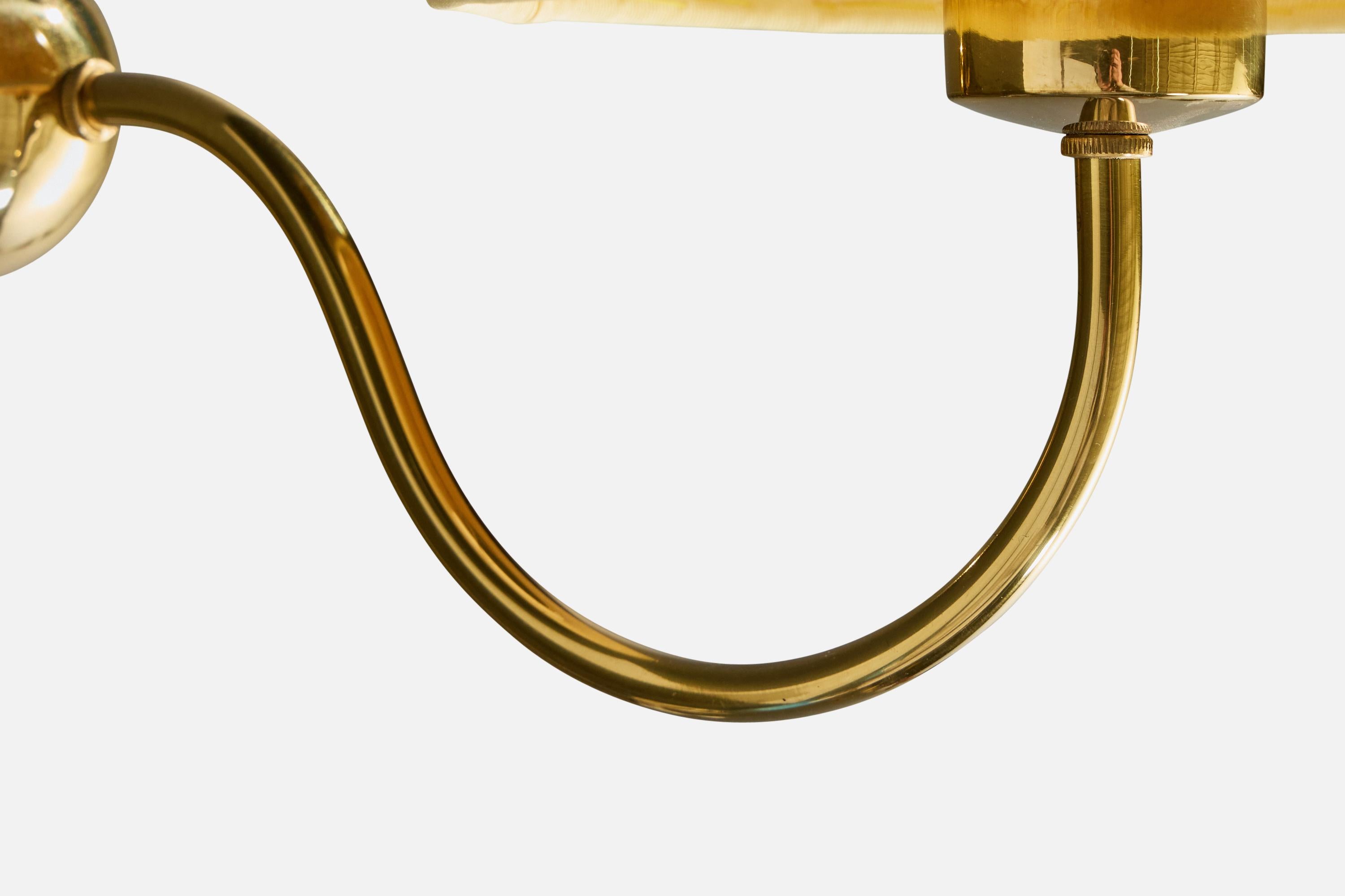 Josef Frank, Aplique, Latón, Madera, Papel, Suecia, 1970s finales del siglo XX en venta