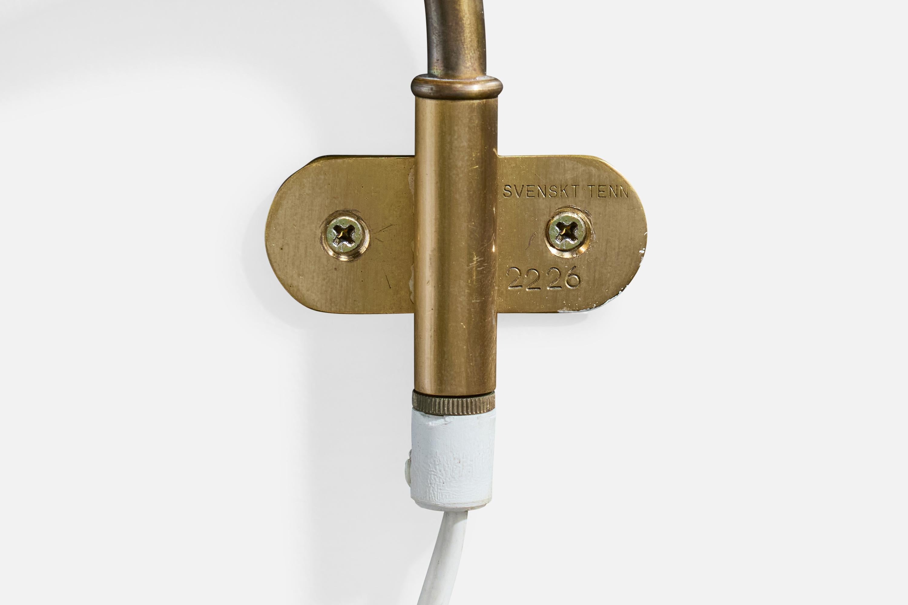 Josef Frank, Apliques, Latón, Tela, Suecia, años 1970 en venta 1