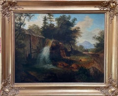 "Paesaggio con cascata"