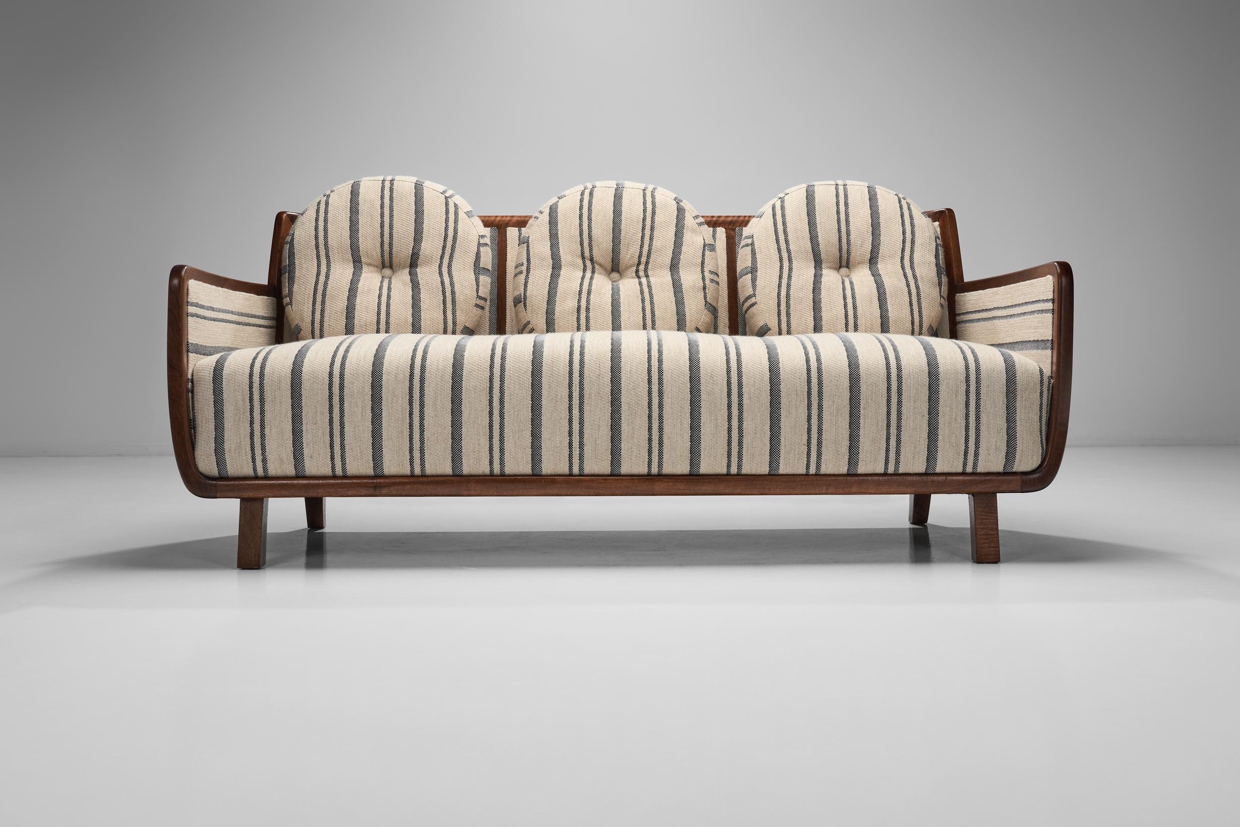 Canapé trois places Josef Hillerbrand pour Deutsche Werkstätten, Allemagne, années 1930 en vente 1