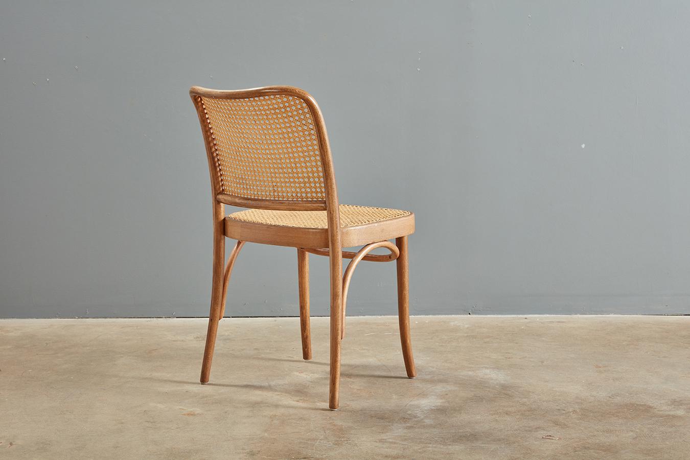 Josef Hoffman Bentwood and Cane Prague Chair for Thonet, 8 available  For Sale 1