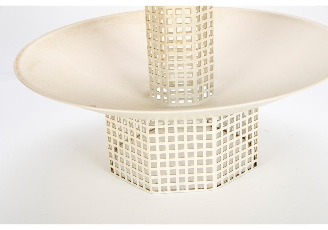 Italian Josef Hoffman Enamel Metal Tiered Fruit Bowl by Bieffeplast, Italy