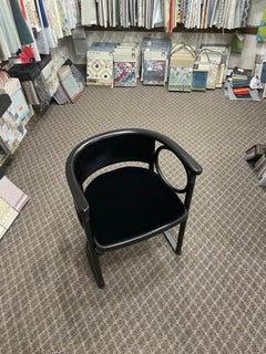 Josef Hoffman Fledermaus Chair in Black Mohair