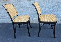 Josef Hoffman For FMG Poland Ebonized and Caned Side Chair