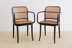 Josef Hoffman for Stendig Black Bentwood Prague Chairs
