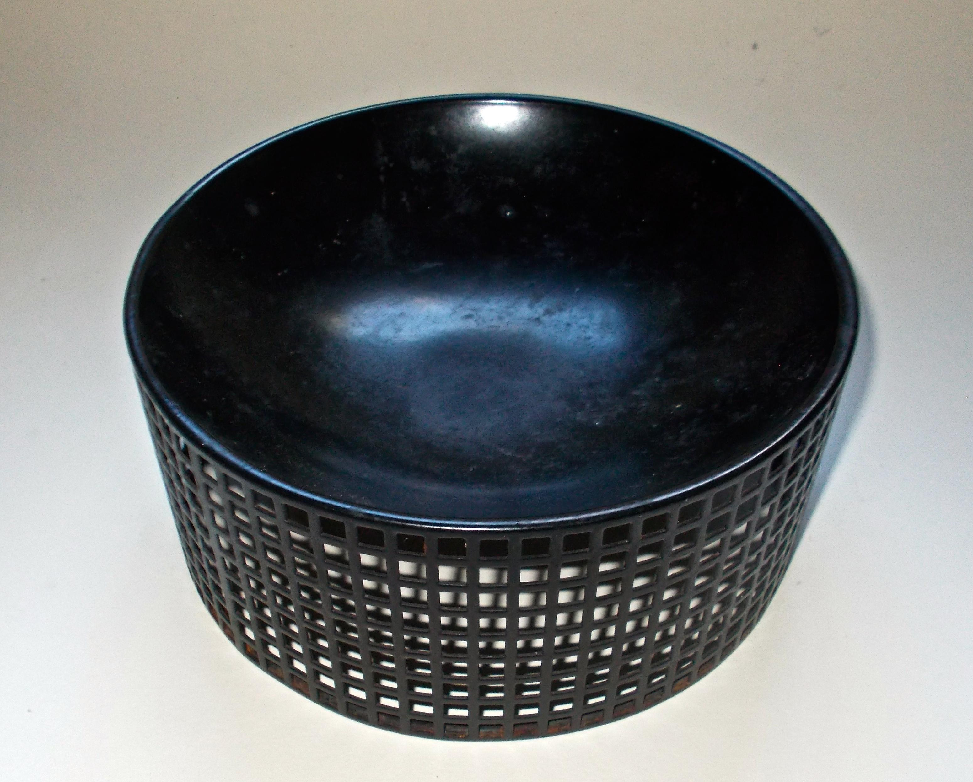 Important Weiner Werkstatte design by Josef Hoffman. Plastic signature label affixed to bottom. From a series manufactured by Bieffeplast, Italy in 1980.