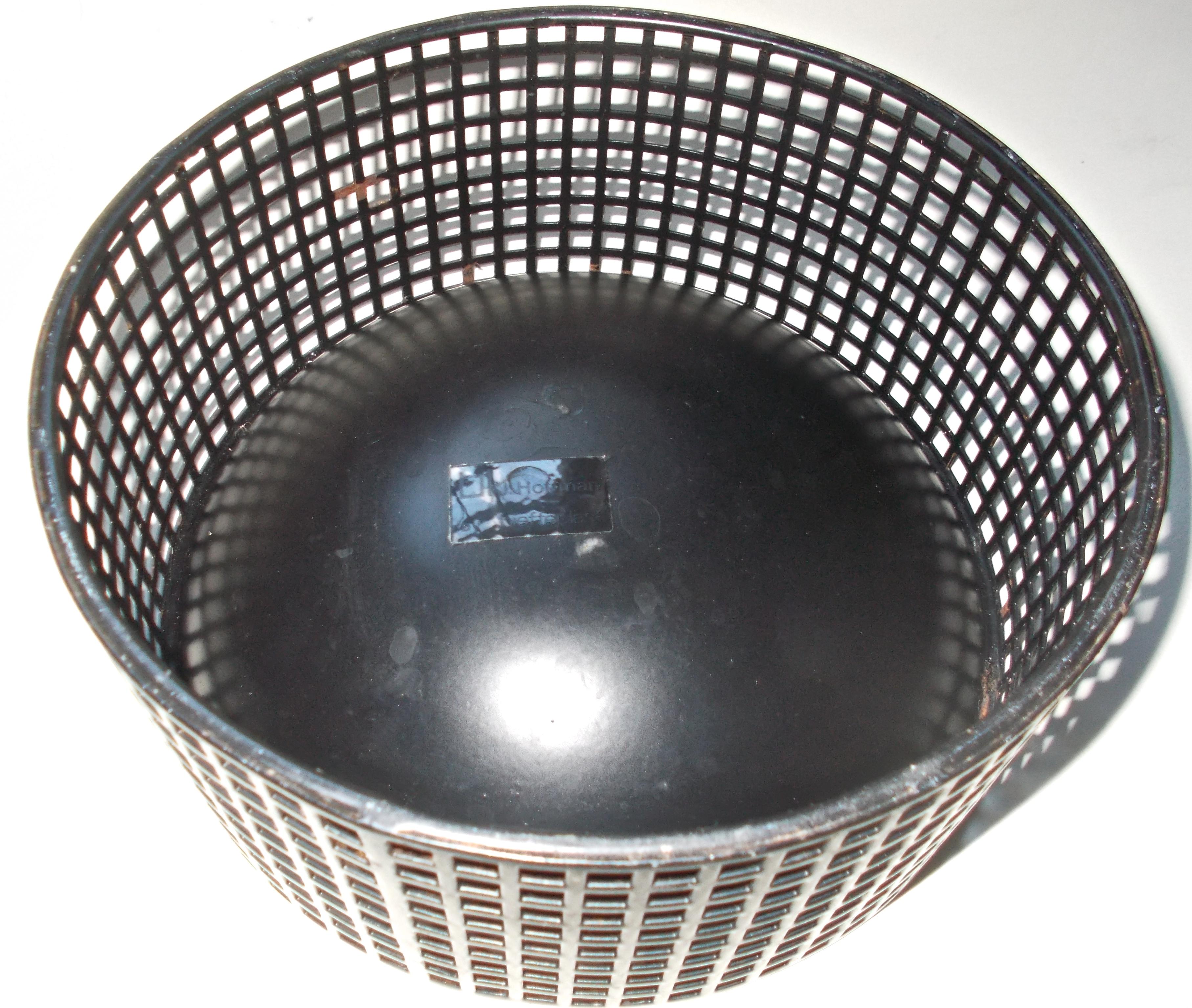 Italian Josef Hoffman Perforated Metal Bowl, Bieffeplast, Italy 1980