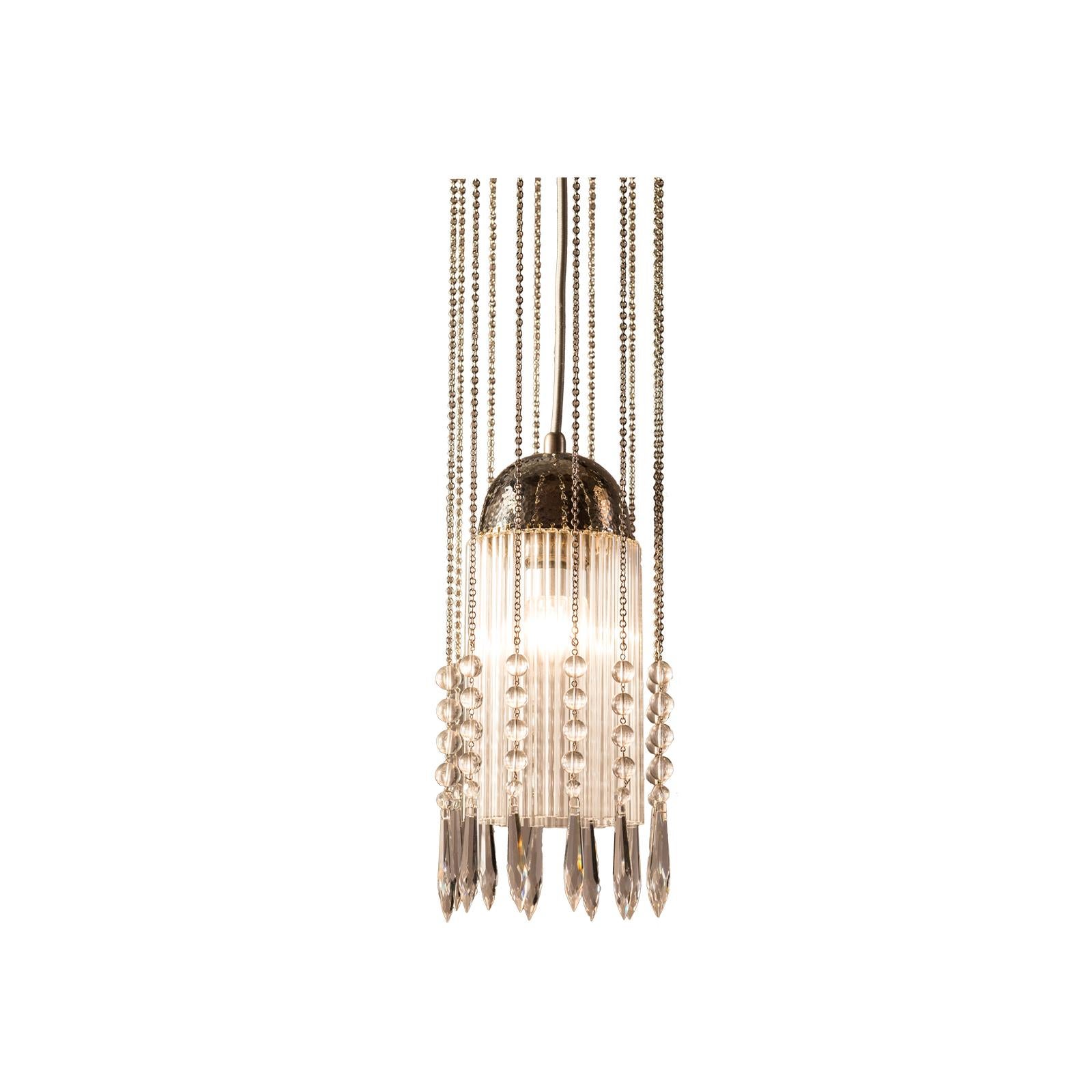 Hand-Crafted Josef Hoffman, Showroom of Wiener Werkstaette Chandelier Jugendstil, Re-Edition For Sale