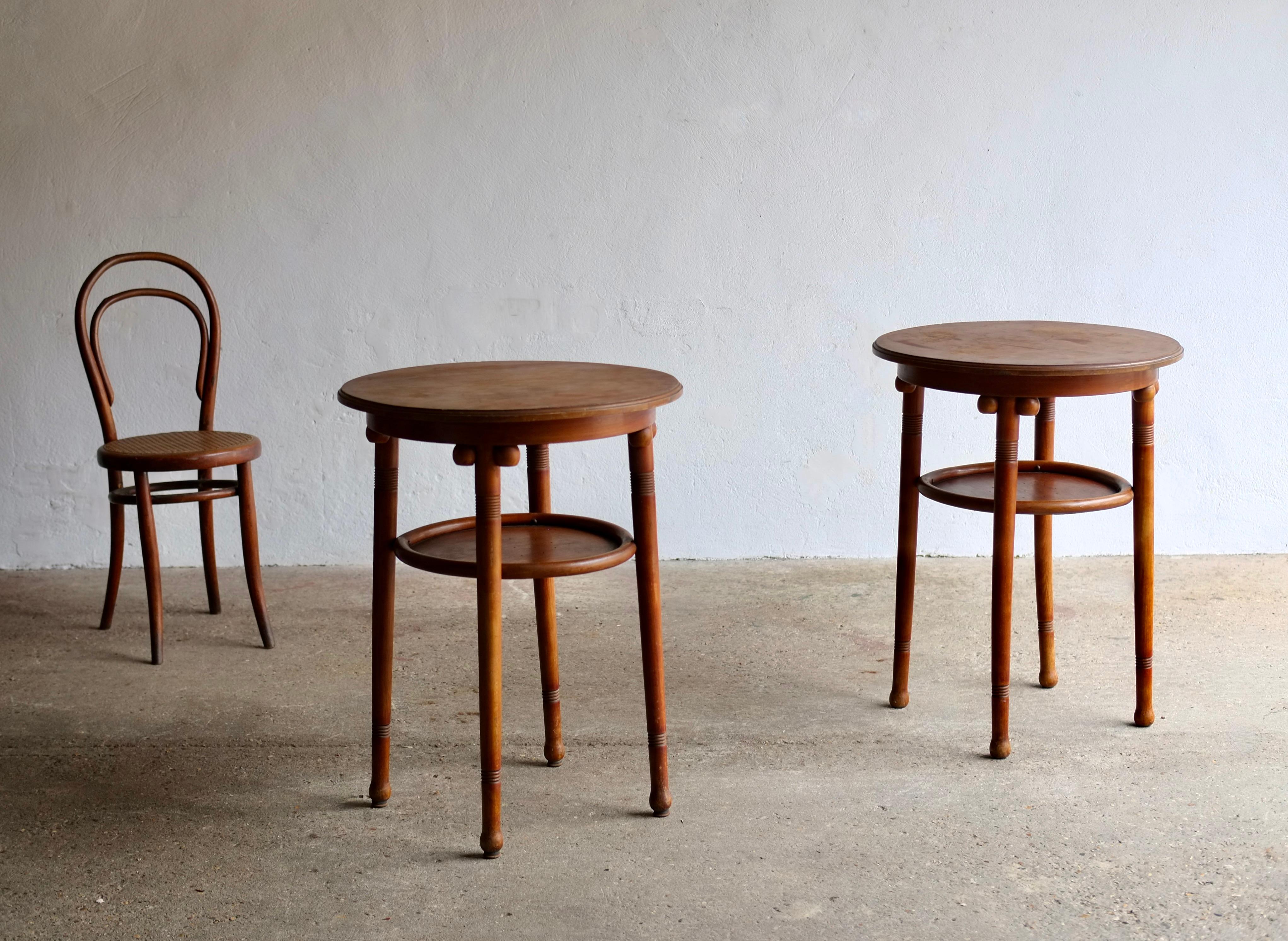 Josef Hoffmann (1870 - 1956) Side Tables for Jacob & Josef Kohn In Fair Condition In London, GB
