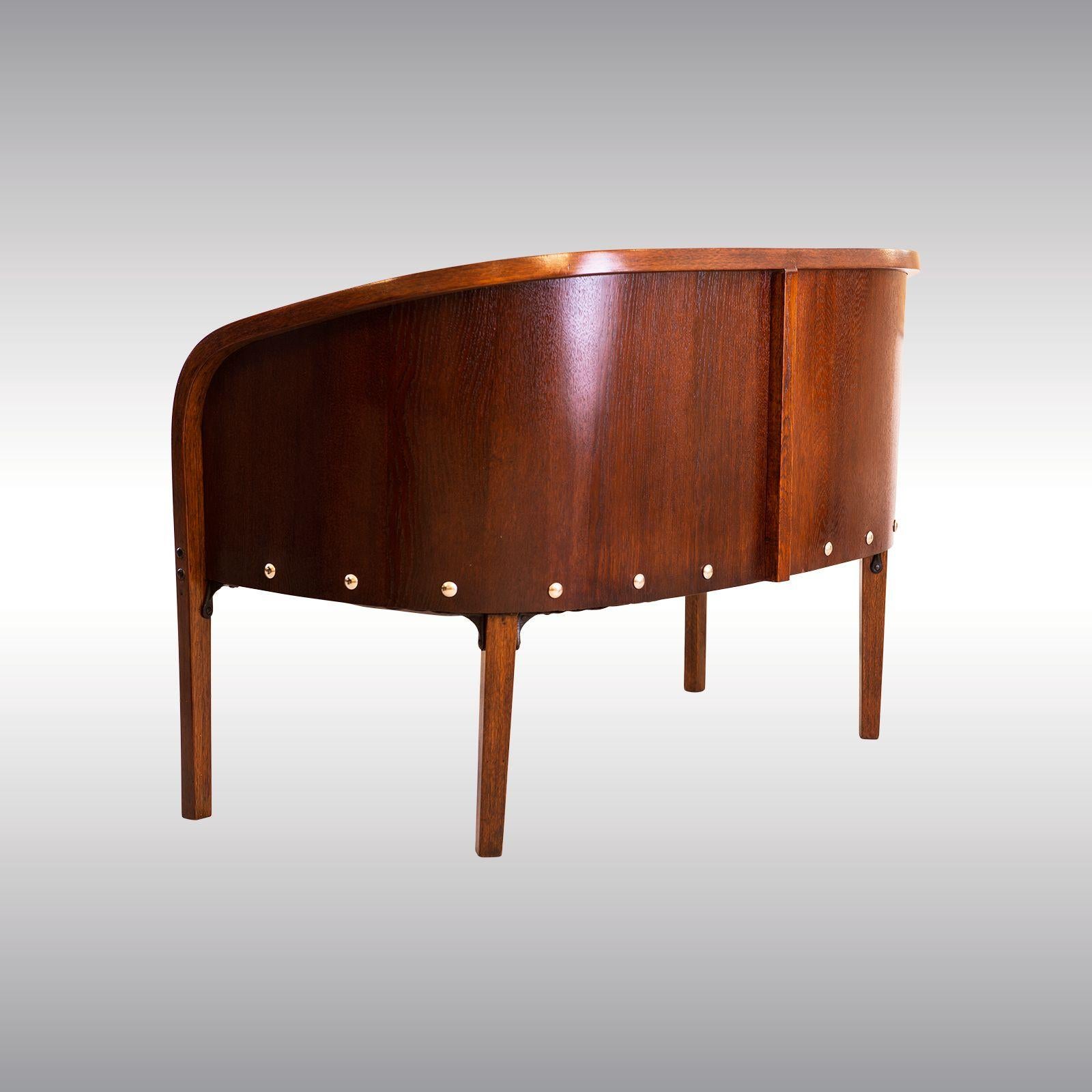Jugendstil Josef Hoffmann 795 Barrel Ensemble , by J. & J. Kohn For Sale