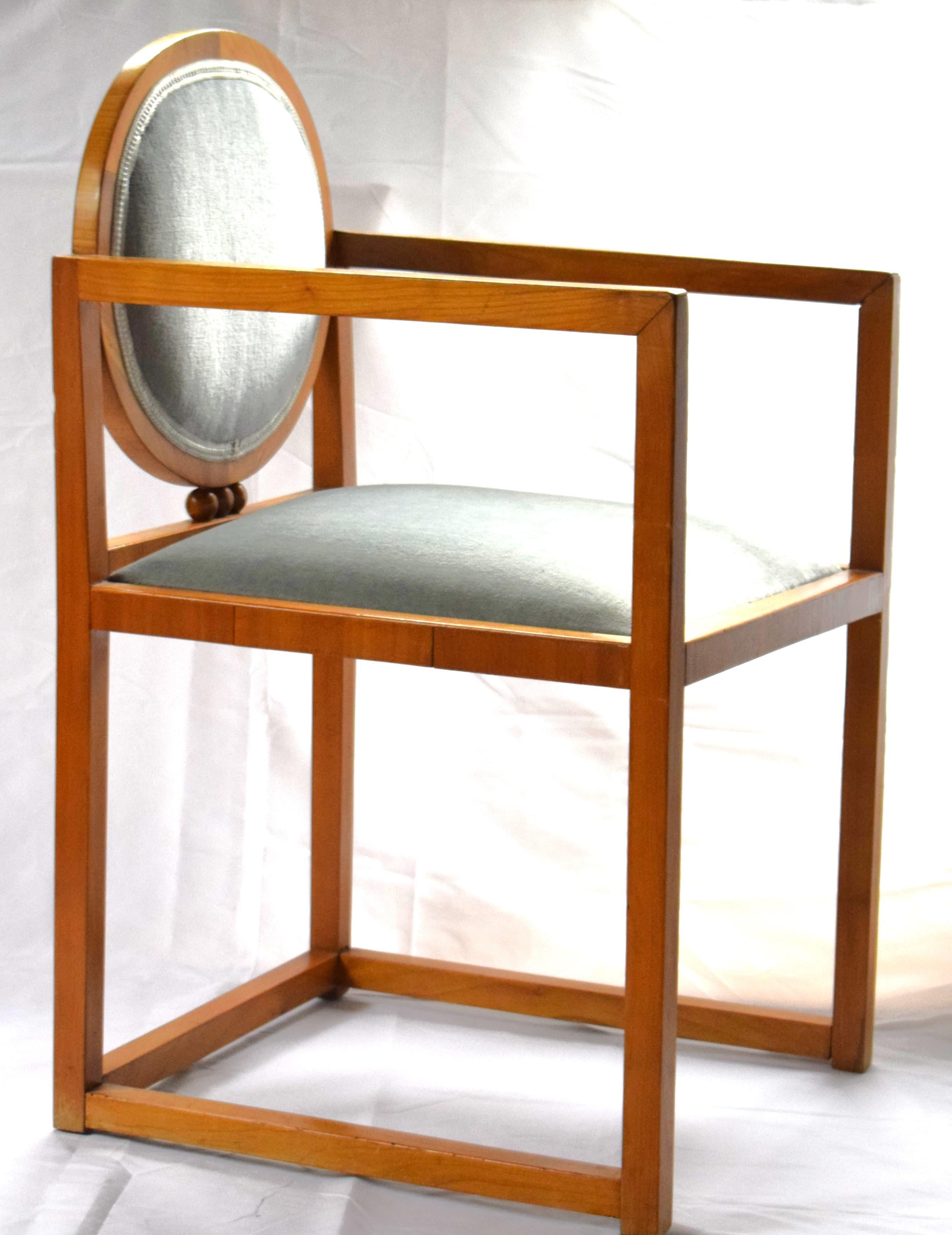 Hand-Crafted Josef Hoffmann and Wiener Werkstätte Haus Brauner chair 1903 For Sale