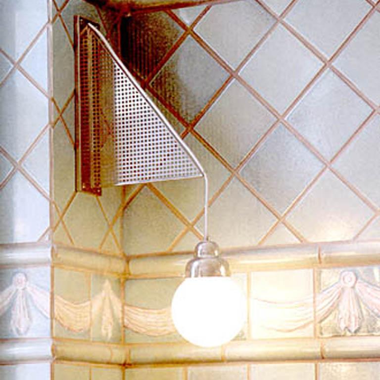 Brass Josef Hoffmann and Wiener Werkstätte Wall Lamp/Light Re-Edition For Sale