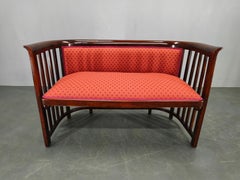 Josef Hoffmann Art Deco Beech Sofa, Vienna Secession, 1920s