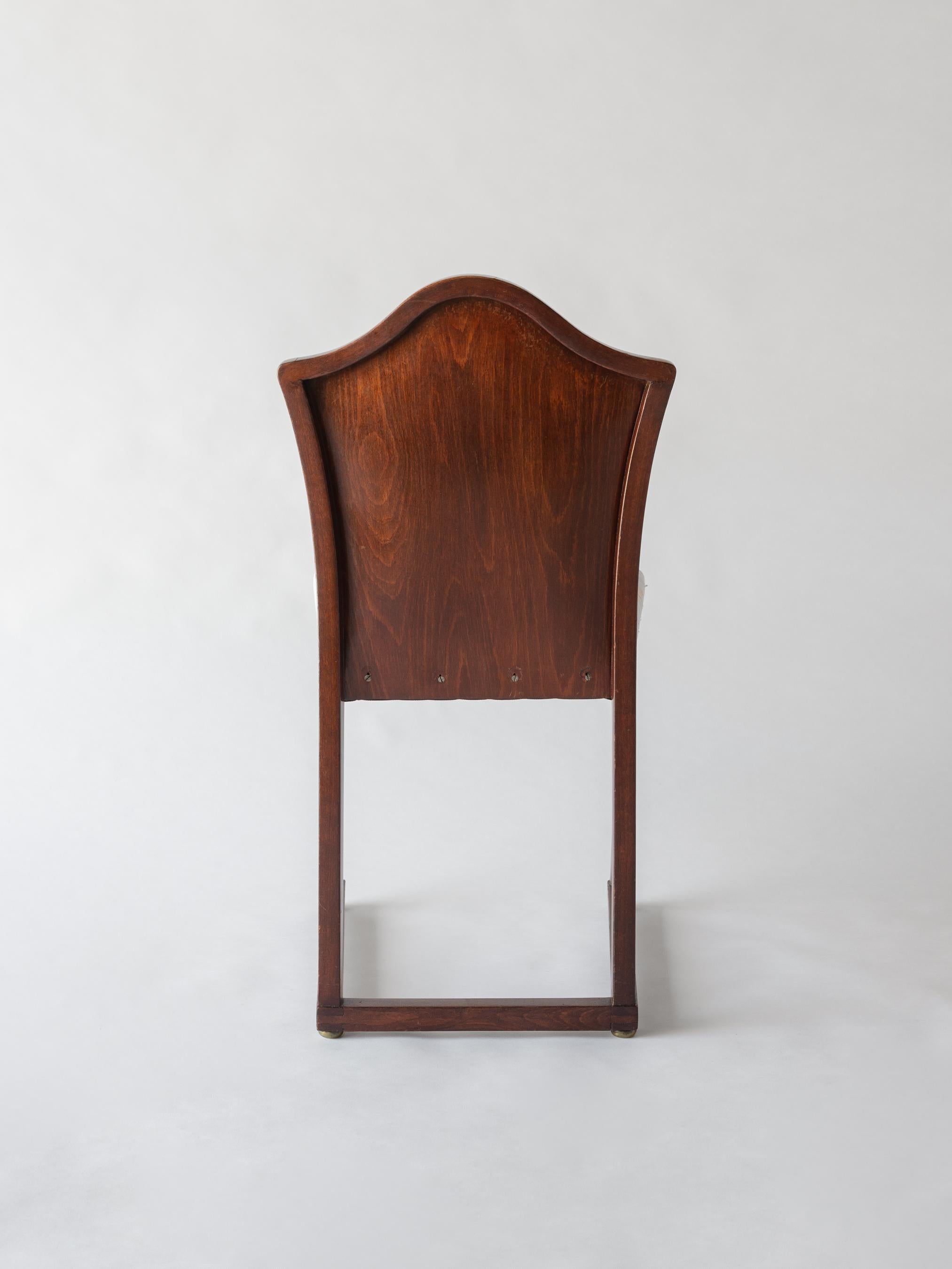 20th Century Josef Hoffmann 'Attrib.' Upholstered Side Chair, C. 1910