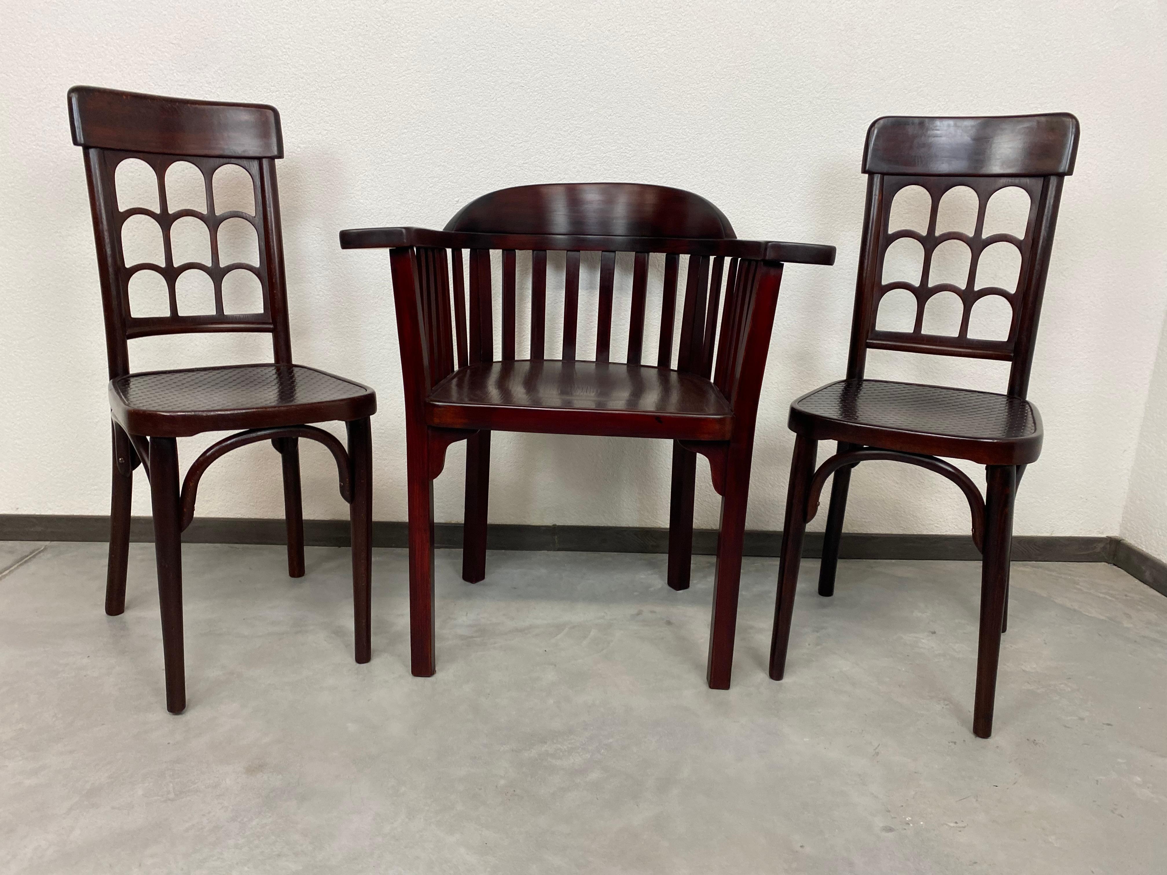 Vienna Secession Josef Hoffmann Beehive Dining Chairs For Sale