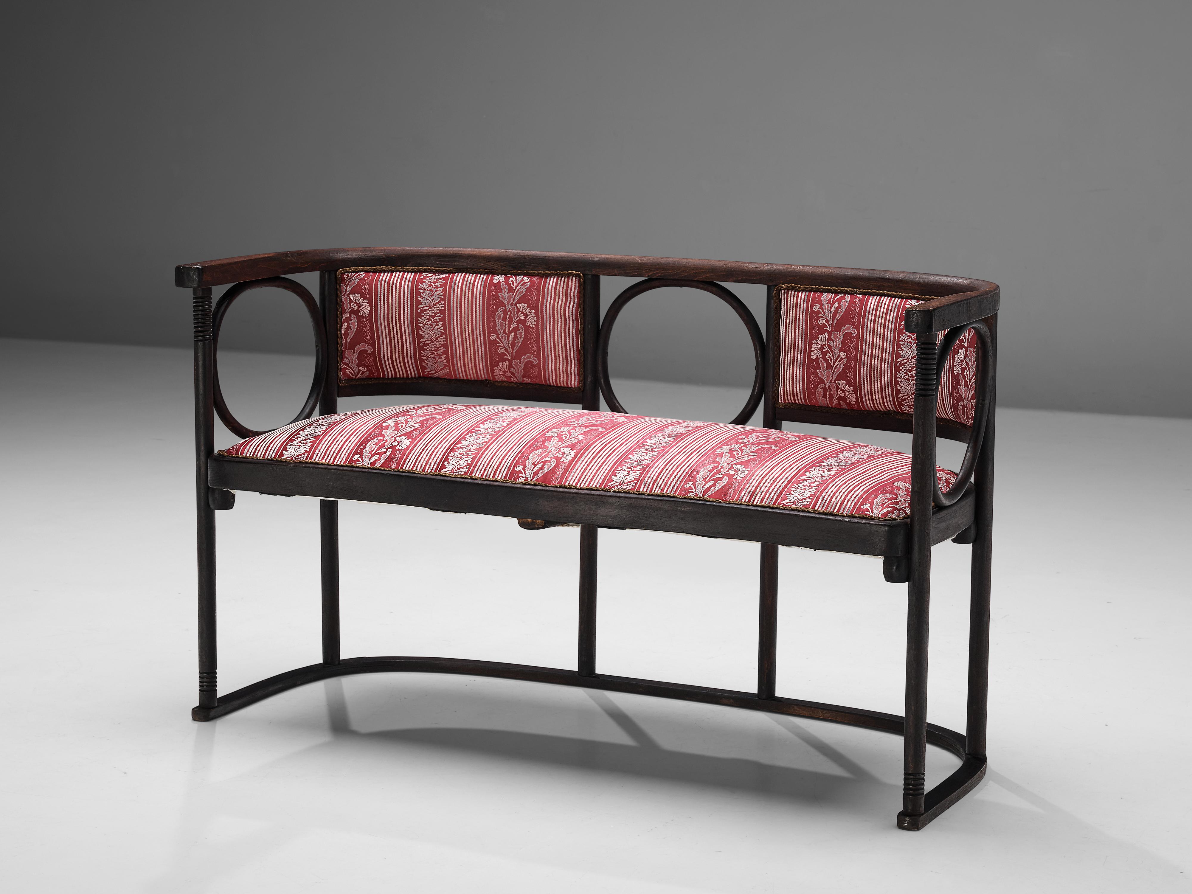 Josef Hoffmann, bench, Austria, design 1907 

This bench is specially designed by Josef Hoffmann (1870-1956) for the Cabaret Fledermaus in Vienna in 1907. This building was understood as a place where the ‘boredom’ of contemporary life would be