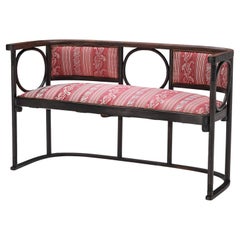 Josef Hoffmann Bench in Floral Upholstery
