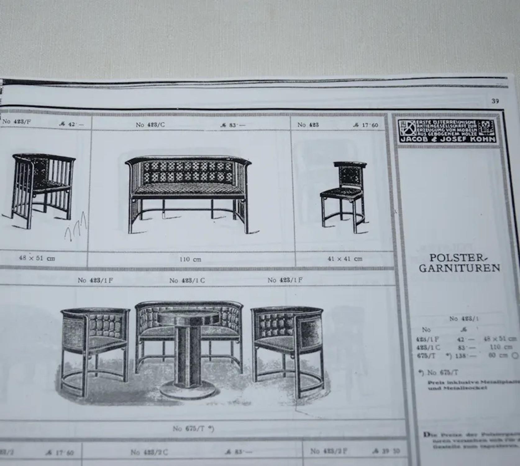 Josef Hoffmann Bentwood Armchair for Jacob and Josef Kohn, Vienna circa 1900 For Sale 7
